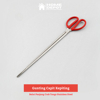 Gunting Capit Kepiting Belut Panjang Crab Tongs Stainless Steel