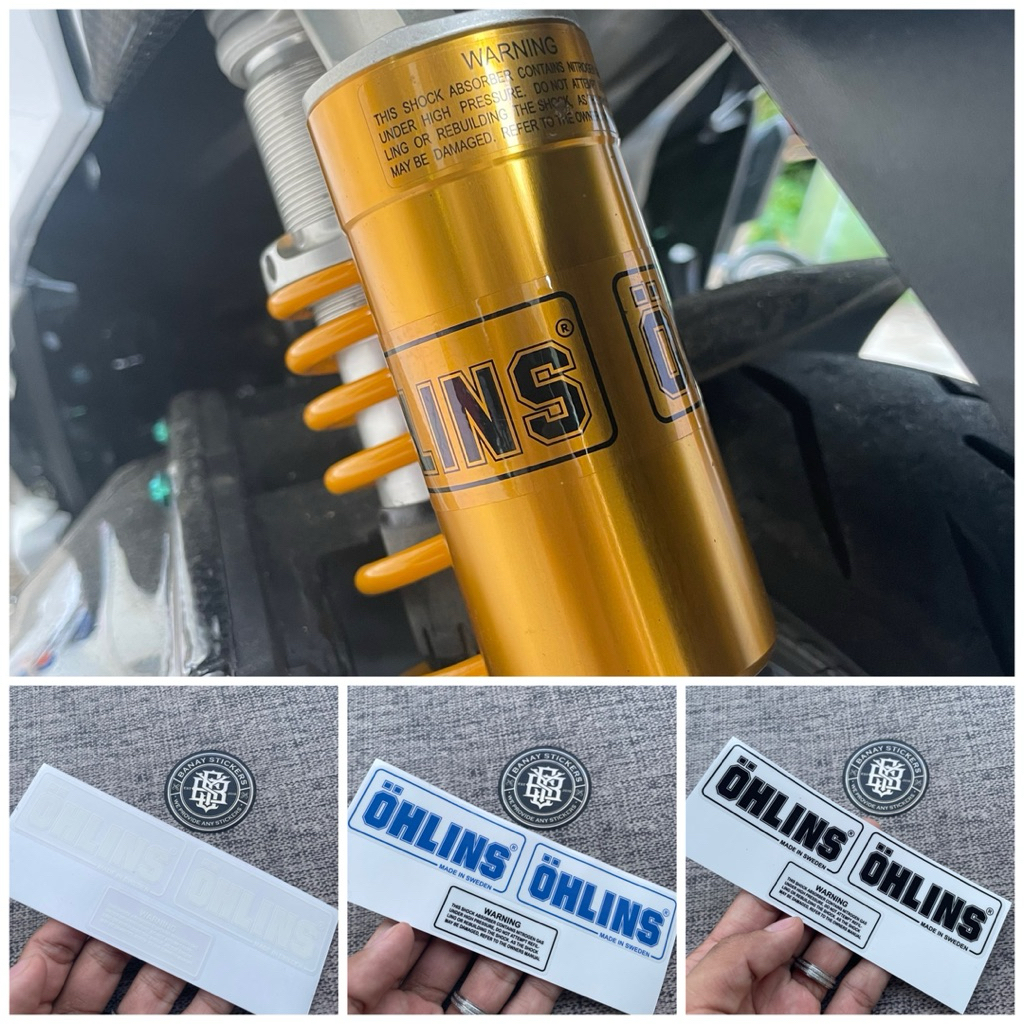 Ohlins โปร่งใส Princutt Shock สติกเกอร์ท่อด้านหลัง