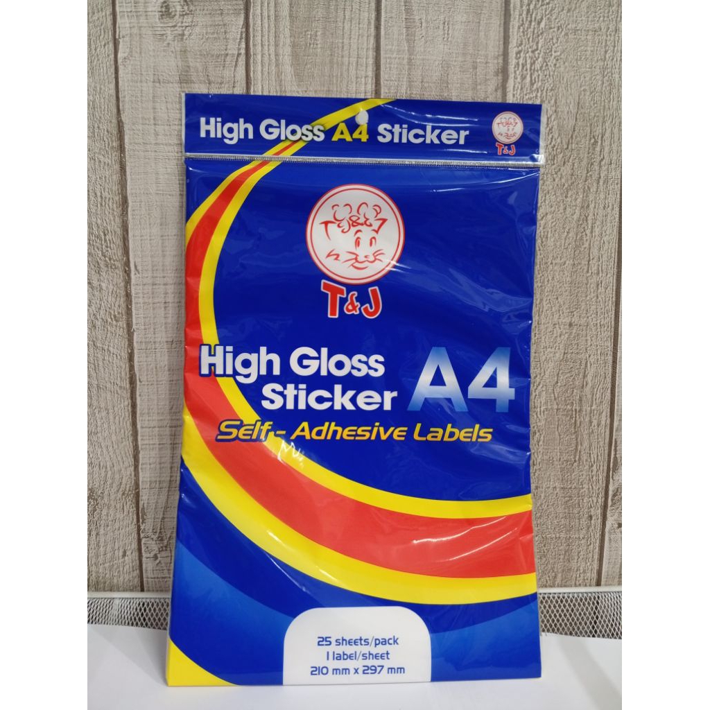 T&J ป้าย A4 High Gloss 25 แผ่น