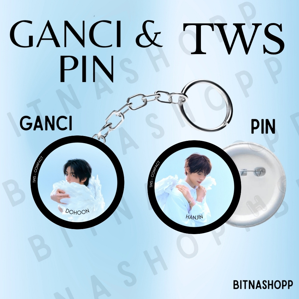GANTUNGAN TWS PIN COMPACT 58 MM KEYCHAIN KPOP KEYCHAIN UNOFFICIAL DOHOON HANNJI JIHOON SHINYU
