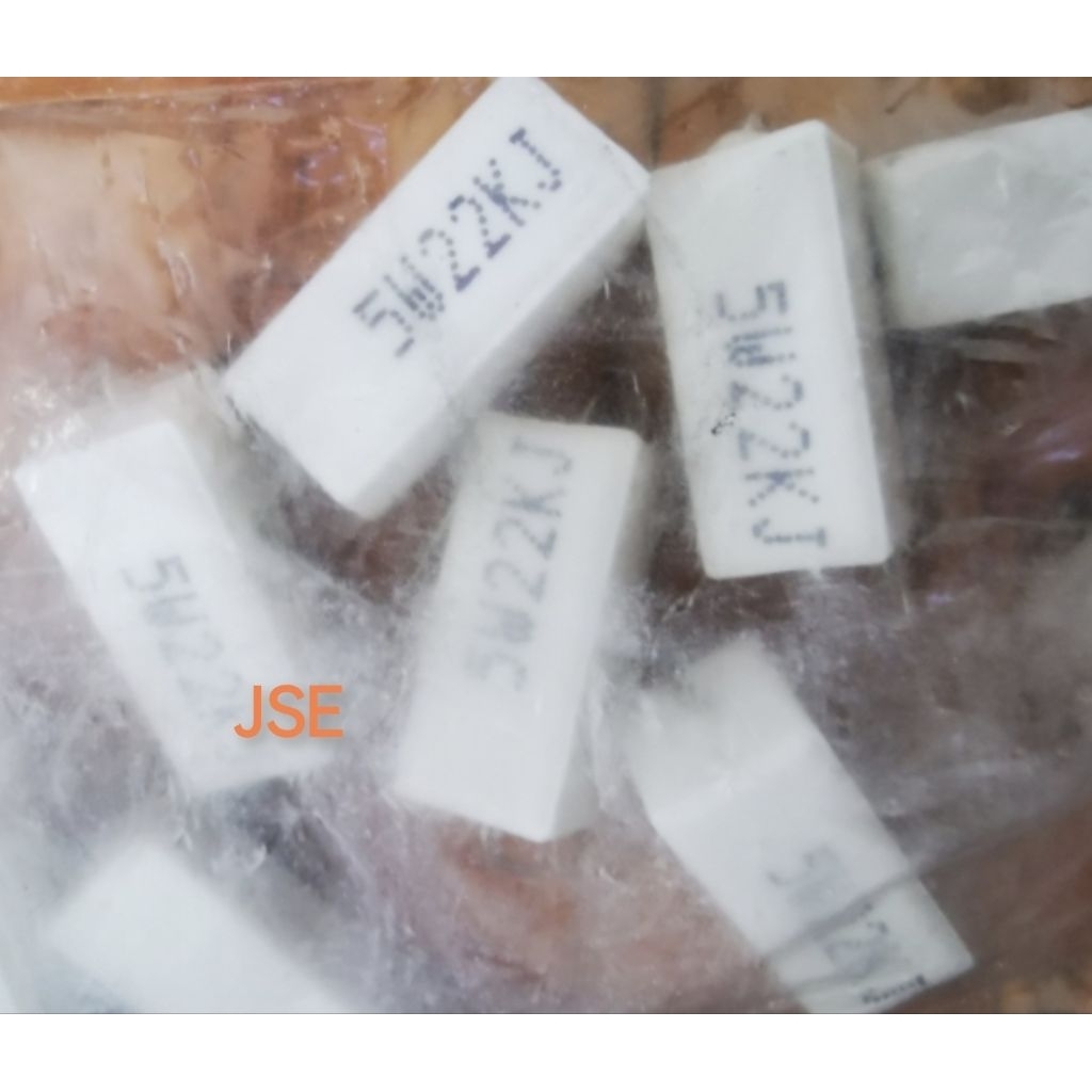 5 วัตต์ 22 K OHM CHALK RESISTOR PER 10 ชิ้น