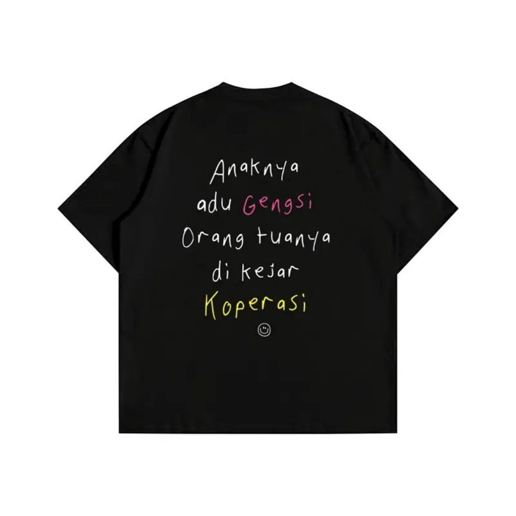 เสื้อยืดเด็ก ก็ชอบพ่อแม่เป็น Chase the Kopration / Distro เสื้อผ้าสําหรับเด็ก Are Adu Gangsi / Cotto