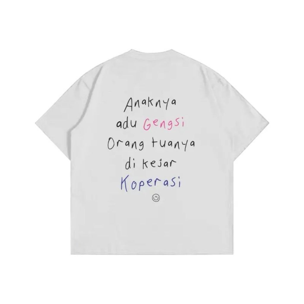 เสื้อยืดเด็กชอบพ่อแม่เป็นการไล่ล่าการคัด / เสื้อ Distro สําหรับเด็ก Adu Gangsi