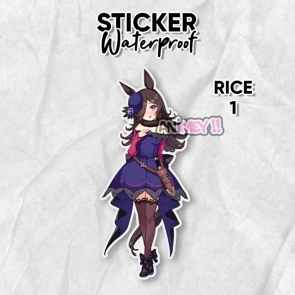 Uma Musume Anime Rice Shower Sticker / สติ๊กเกอร์อนิเมะกันน้ํา