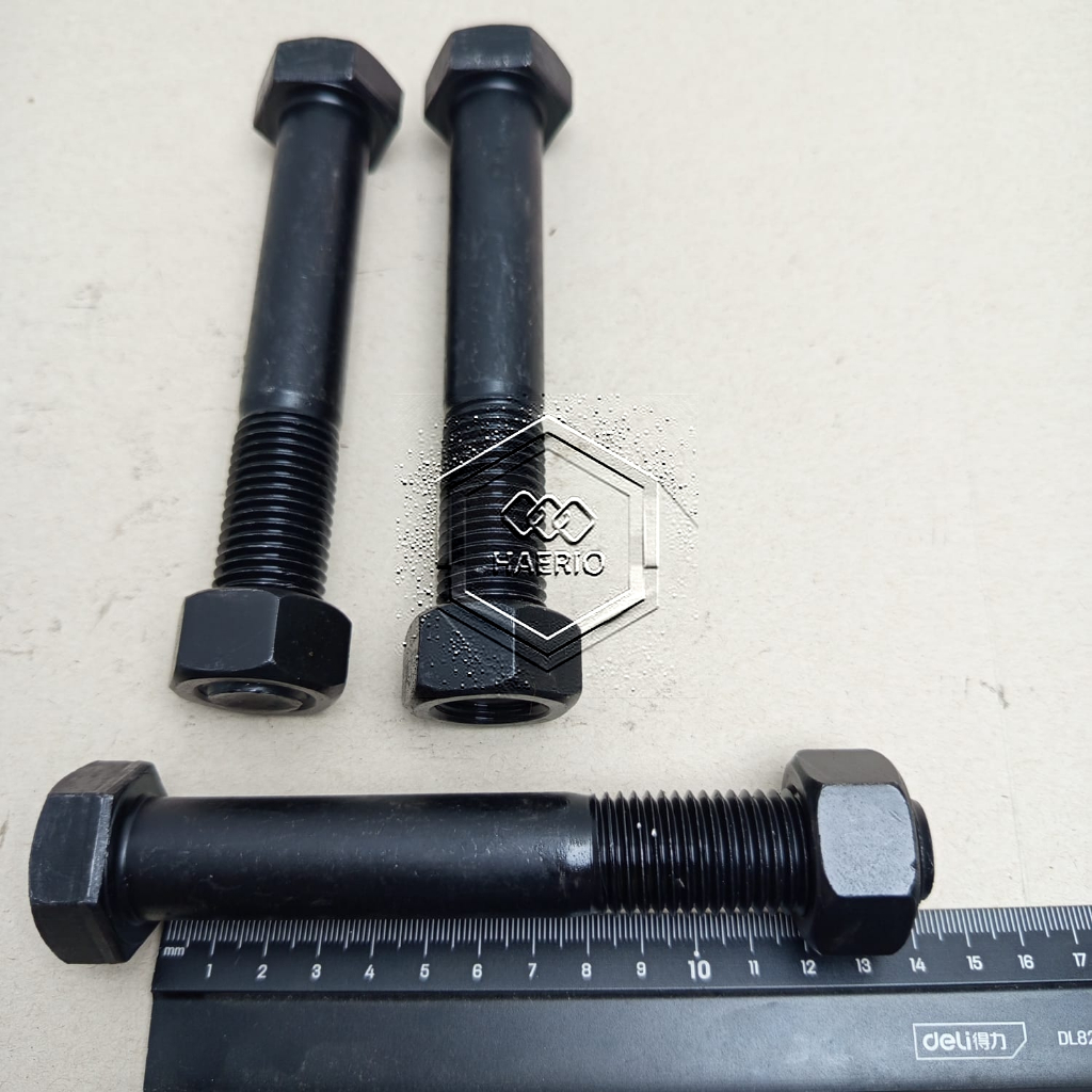 STEEL NUT M22 X 140 HALF THAD KEY 32 LENGTH 14CM 14 M GRADE 8.8 BAUD M22X140 M22X140X2.5 140 MM PREA