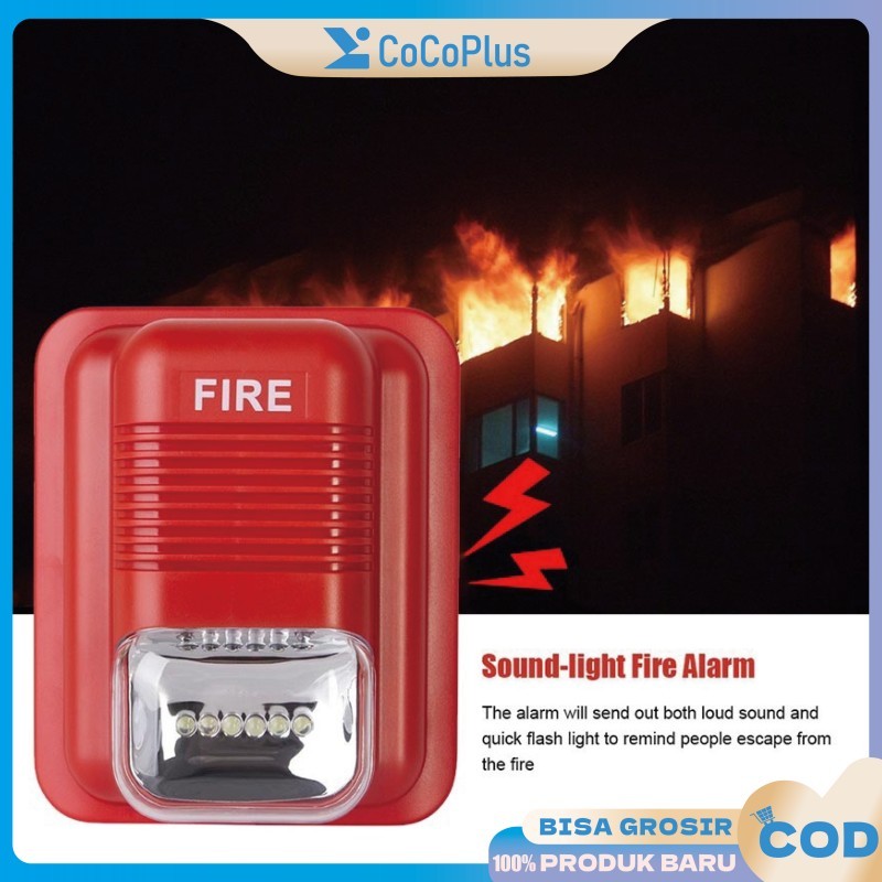 Fire Alarm Siren Strobe Horn Sound & Light สําหรับอาคารสํานักงานระบบเตือนอัคคีภัยด้วยตนเอง