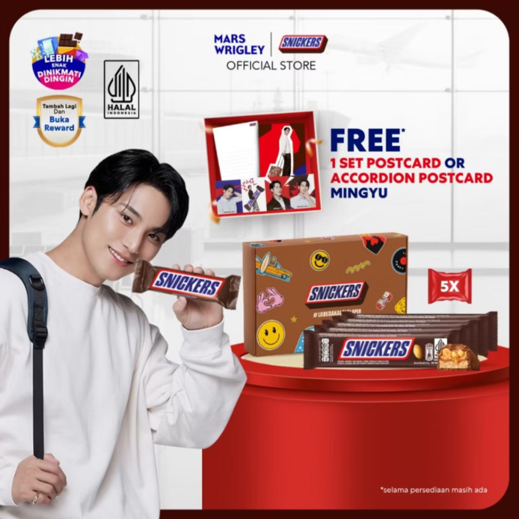 บัตรคําโปสการ์ดสินค้าพิเศษ Snickers x Mingyu Seventeen
