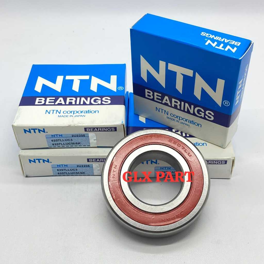 BEARING 6207 LU NTN หมวกยาง DIMENSIONS 35X72X17MM 6207LLU