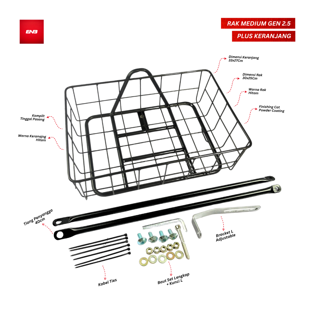 ตะกร้าจักรยานด้านหน้า Fixie Rack Federal Comutterbike จักรยานพับจักรยานทั้งหมด Universal INB Gen 2.5