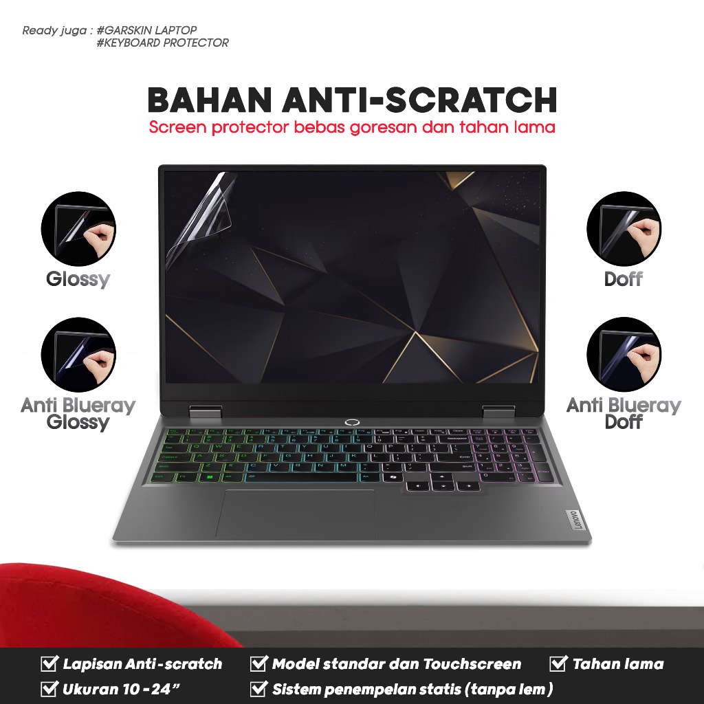 LAYAR ป้องกันหน้าจอ Guard ใช้งานร่วมกับ Lenovo Legion Pro 5 5i-16 16ADR10 16IAX10 16IAX10H 16IRX10 G