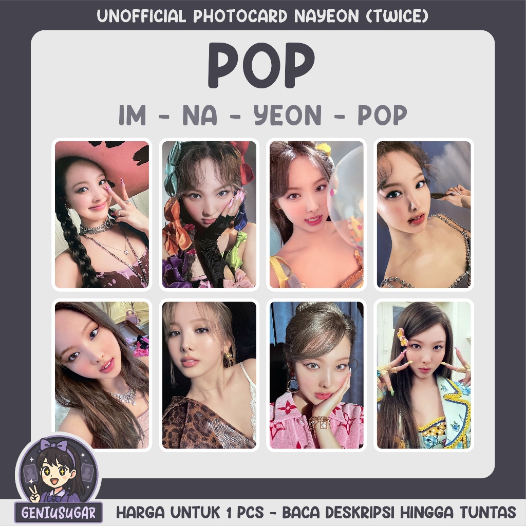 [NYEON TWICE] POP UNOFFICIAL PHOTOCARD