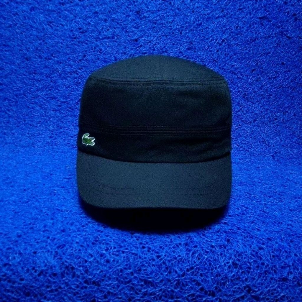 LACOSTE หมวกคอมมานโด ลาคอสท์ สีดําปรับได้