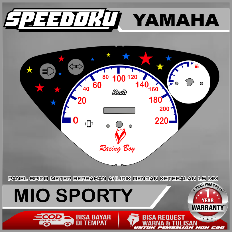บอร์ด SPEEDOMETER CUSTOM YAMAHA MIO SPORTY