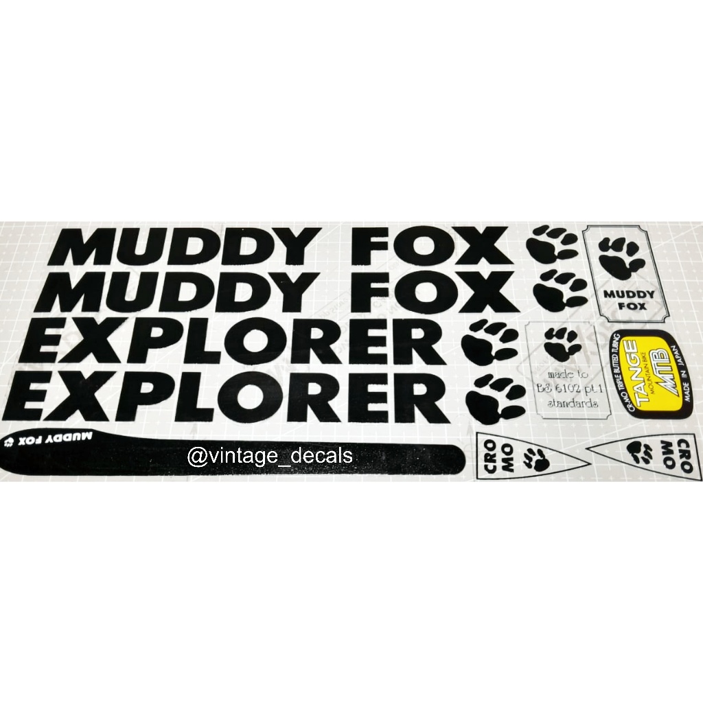 สติ๊กเกอร์ทดแทน MUDDY FOX explorer