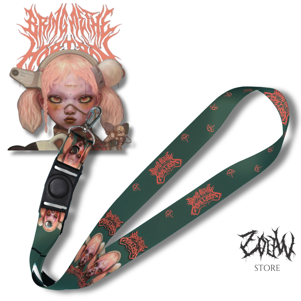 GANTUNGAN HIJAU ZW LANYARD BMTH สีเขียวพวงกุญแจผู้ถือบัตรกรณีโทรศัพท์มือถือพวงกุญแจปรับได้