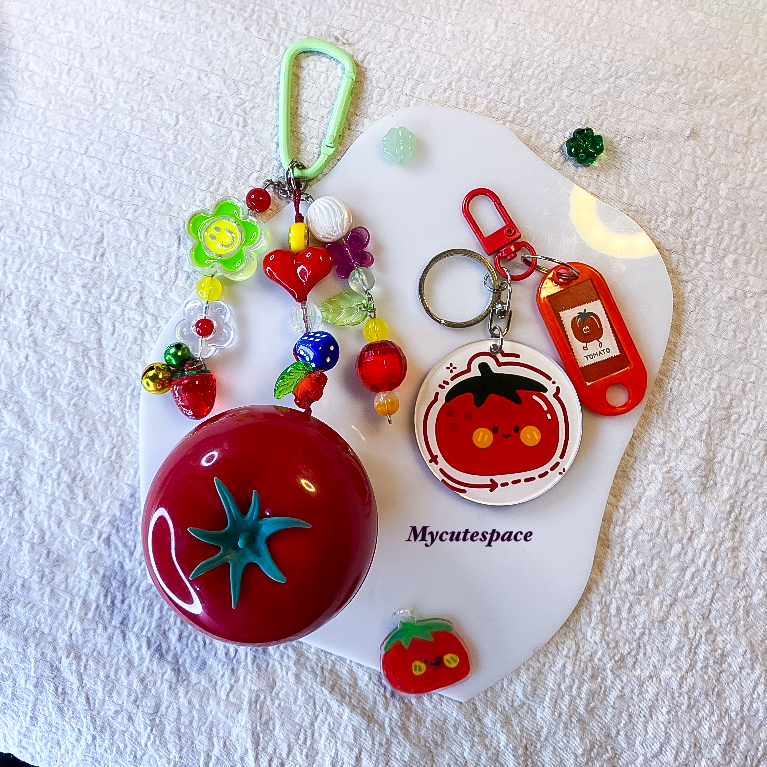 GANTUNGAN TOMATO TRINKET KEYCHAIN / CHERRY KEYCHAIN / PARACORD ROPE HANGER