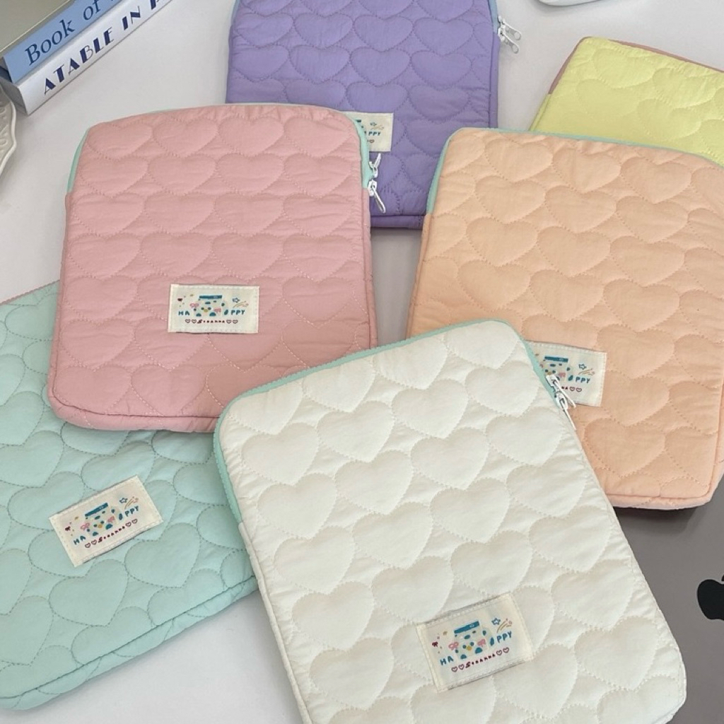 PINKY ROW - Puffy Love Soft TINAE Laptop Bag Pouch - Laptop Tablet Pouch - Laptop Ipad Imac Pouch