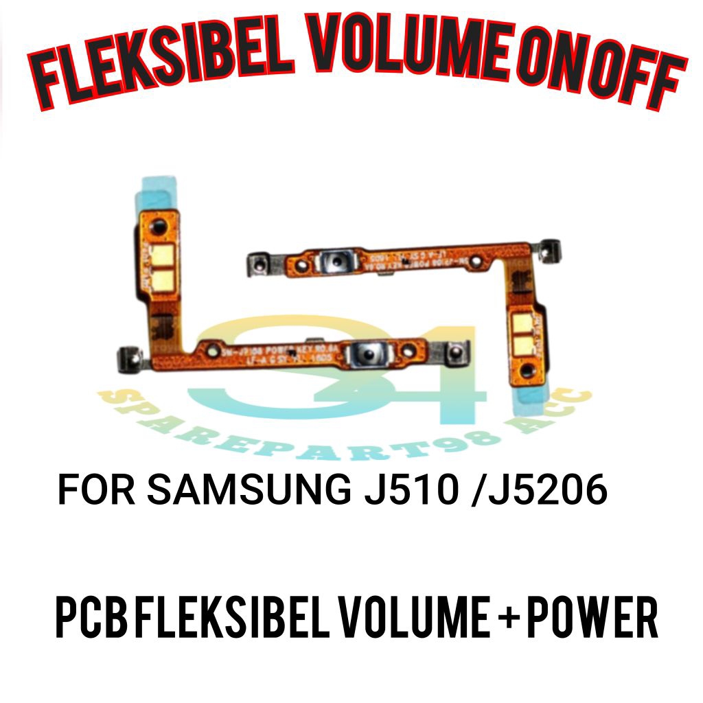 ปรับระดับเสียงที่ปิดได้ SAMSUNG J510 / J52016 ตัวเชื่อมต่อพลังงาน PCB