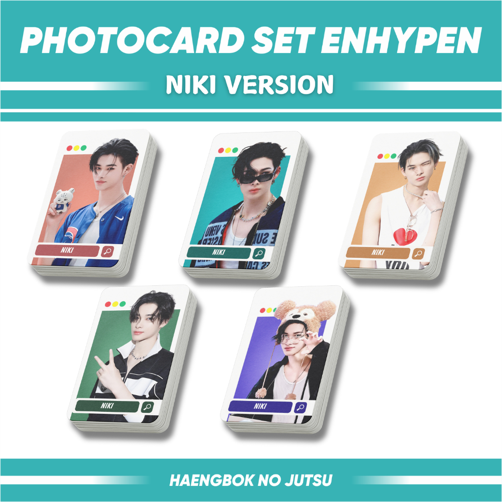 ENHYPEN PHOTOCARD SET 5 สี 5 ชิ้น การ์ด KPOP UNOFFICIAL HESEUNG JAKE JAY JUNGWON SUNGHOON SUNOO