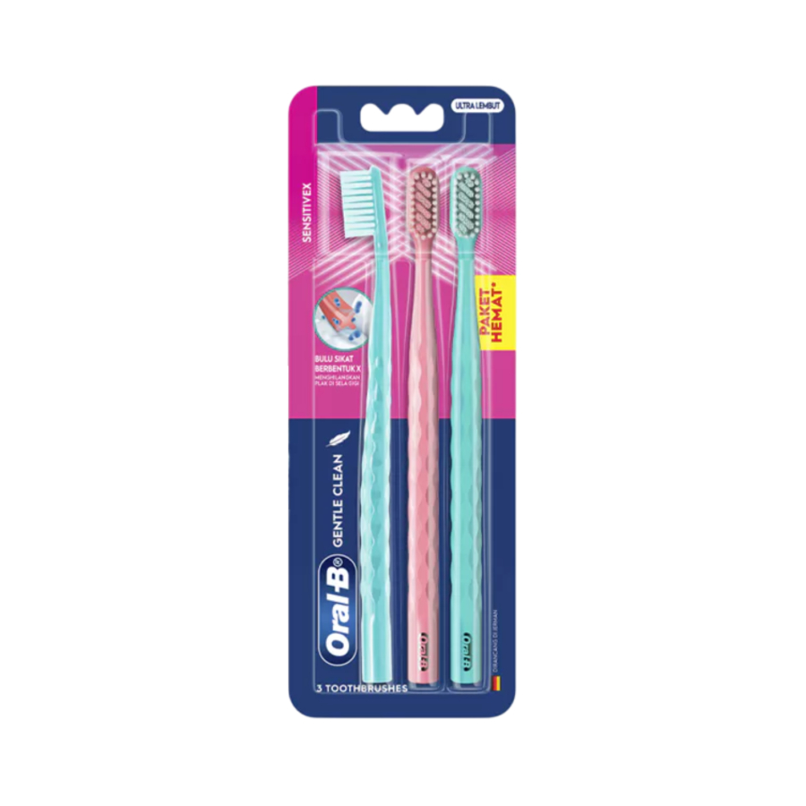 แปรงสีฟัน Oral B Sensitive-X Gentle Clean 3s