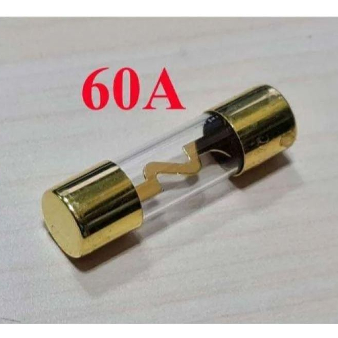 S_NET 60a tube Fuse - Panel Fuse - 60a Fuse (10 ชิ้น)