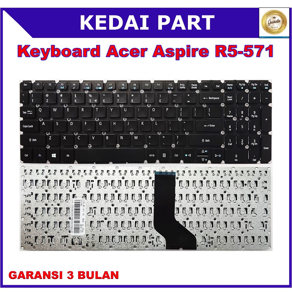 คีย์บอร์ด Acer Aspire R15 R5-571TG R5-571T R5-571TG R5-571T-51CB R5-571T-53WF LV5P-A52BWL