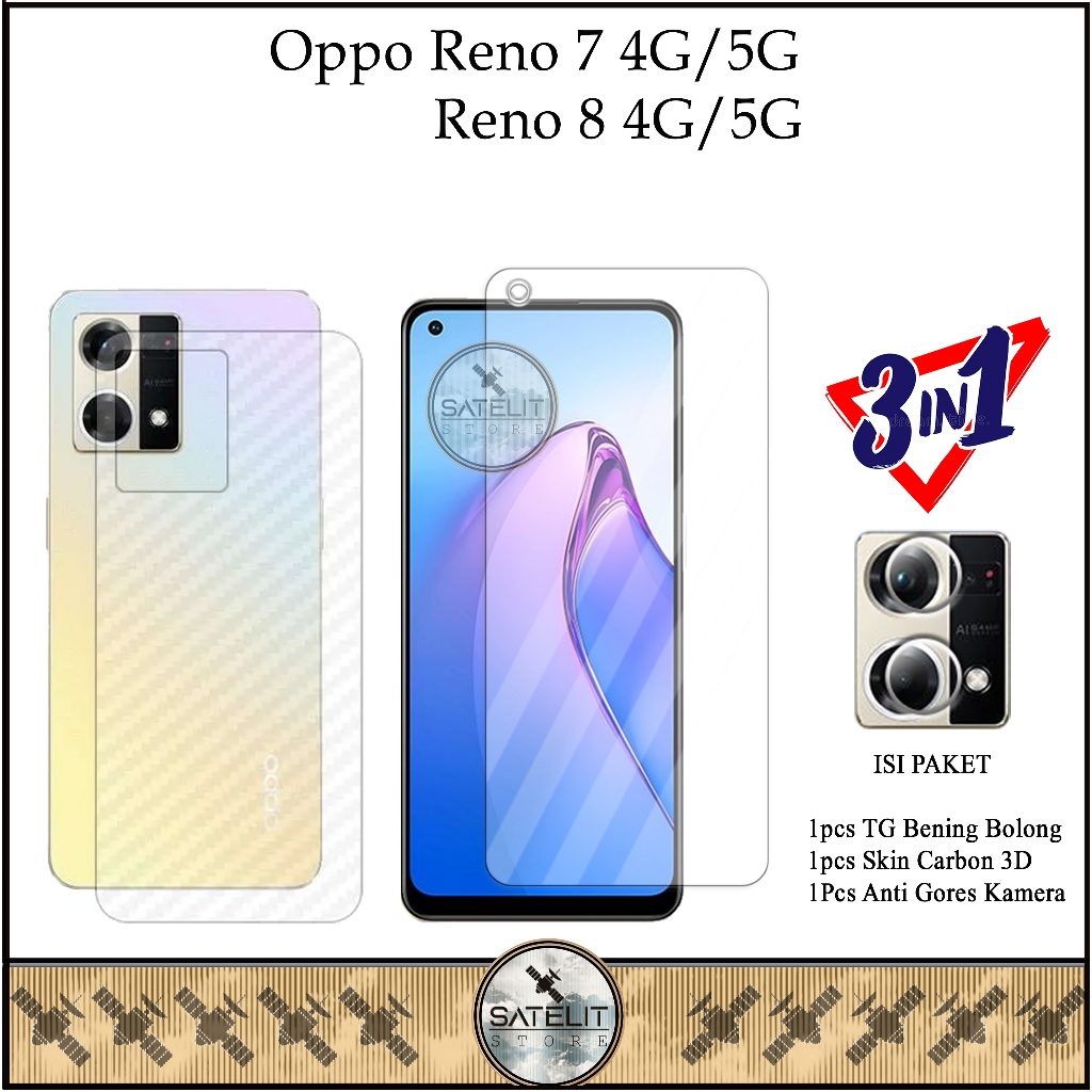 3IN1 Anti-Scratch Clear Camera Hole Oppo Reno 7 4G 5G 7z 5G