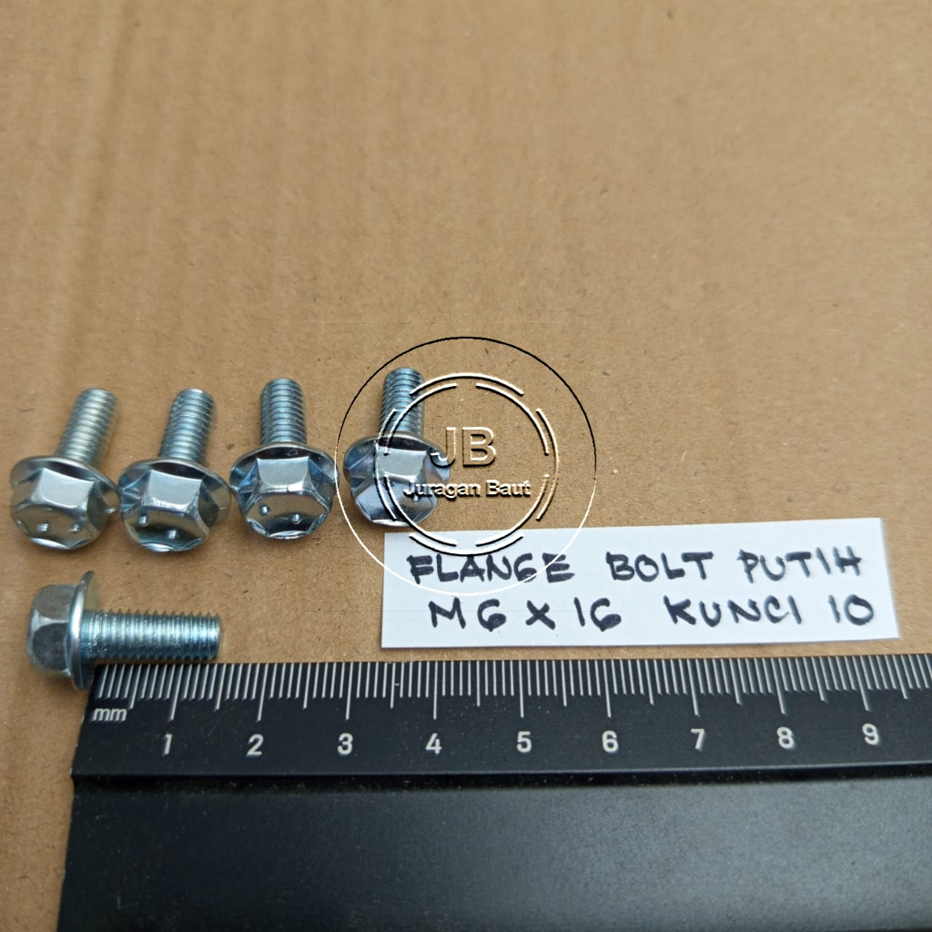 KEY CAP BOLT 10 M6X16 M6X15 BOLT LENGTH 1.5 ซม.1.6 ซม.สีขาว 15 มม.15 มม. 16 มม. 16 มม.FLANGE BOLT M6