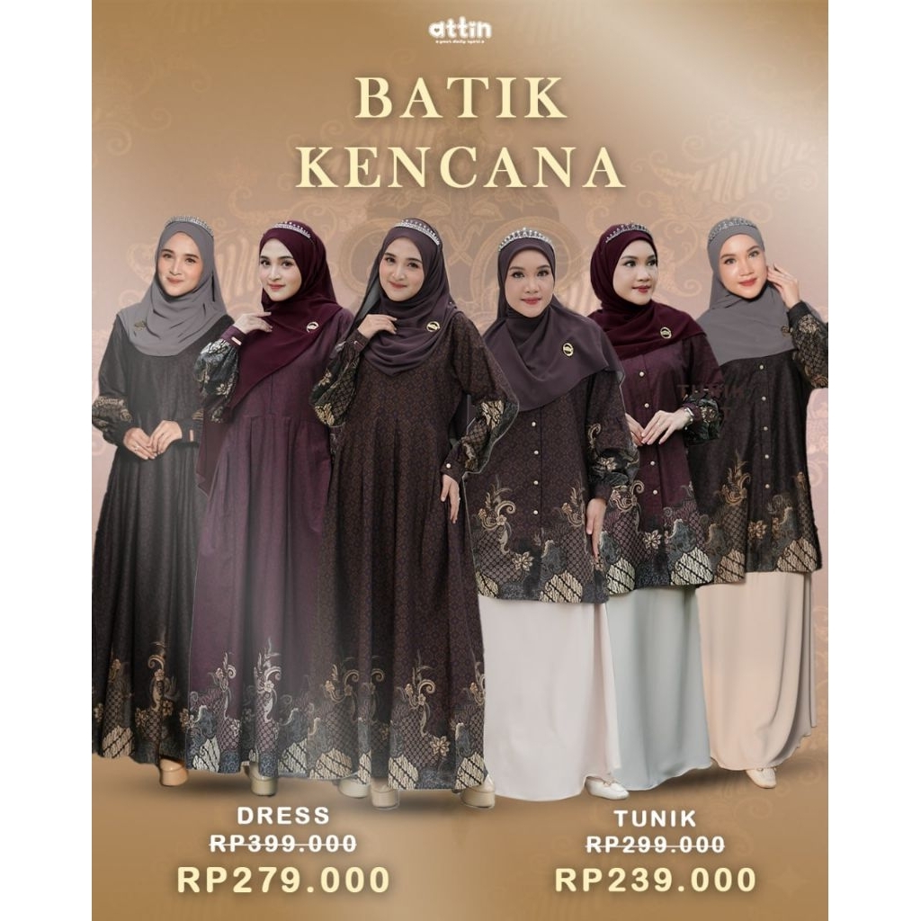 Gamis Batik Kencana Dress Mom By Attin Hijab