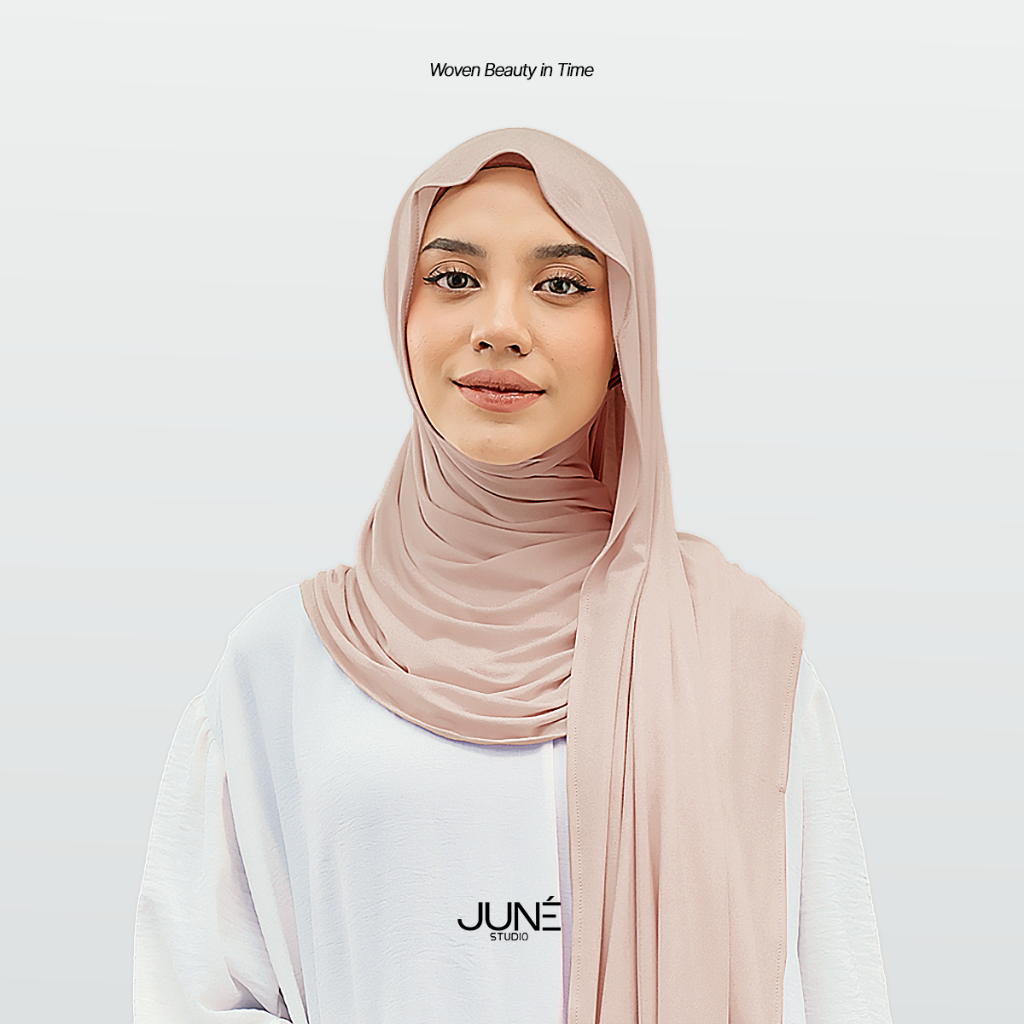 June Studio - เสื้อยืด Pashmina ทําจาก Premium Cooltech Rayon Spandex 160x55 cm