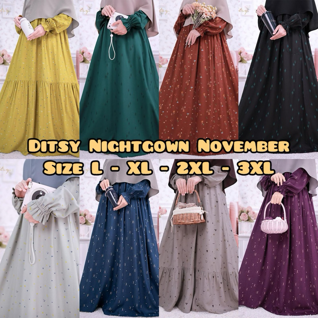 DITSY NIGHTGOWN DECEMBER 2025 L, XL, XXL, XXXL