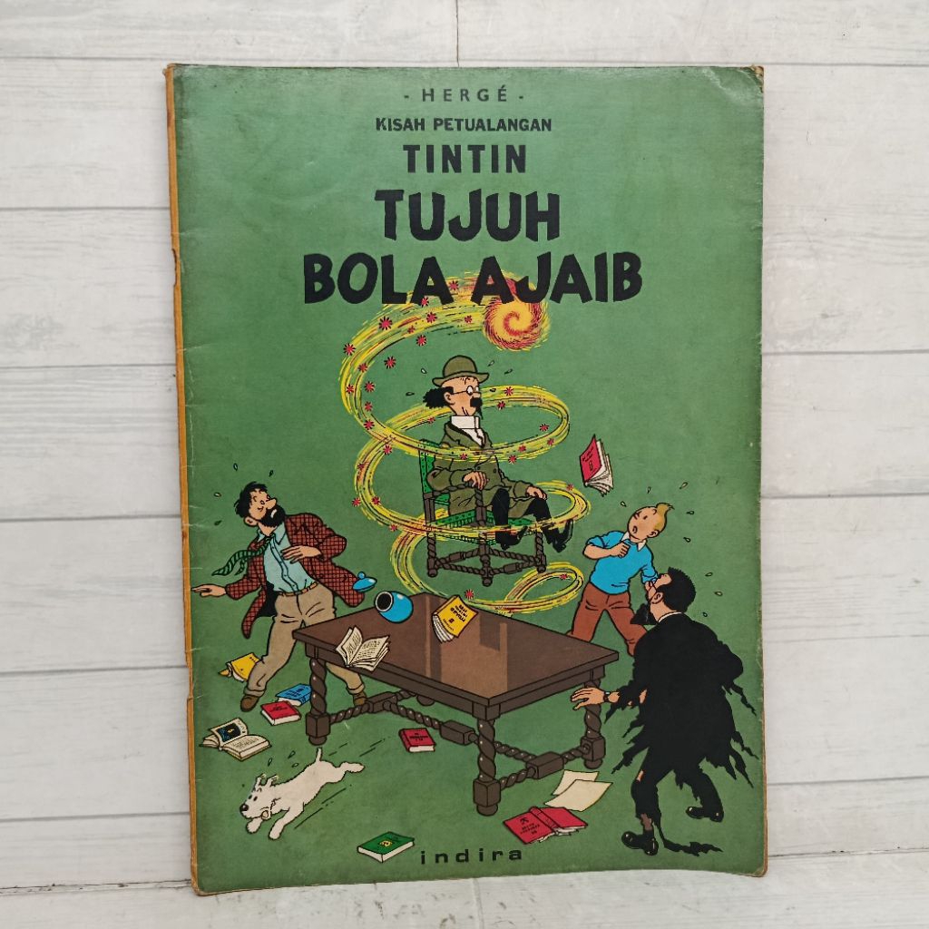 Herge Comic The Adventure Story of Tintin Seven Magic Balls Indira Softcover อินโดนีเซีย