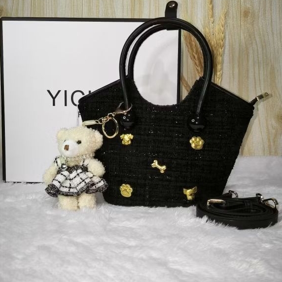 กระเป๋าสะพายข้างผู้หญิง Yichen Bucket (กล่องพับได้)