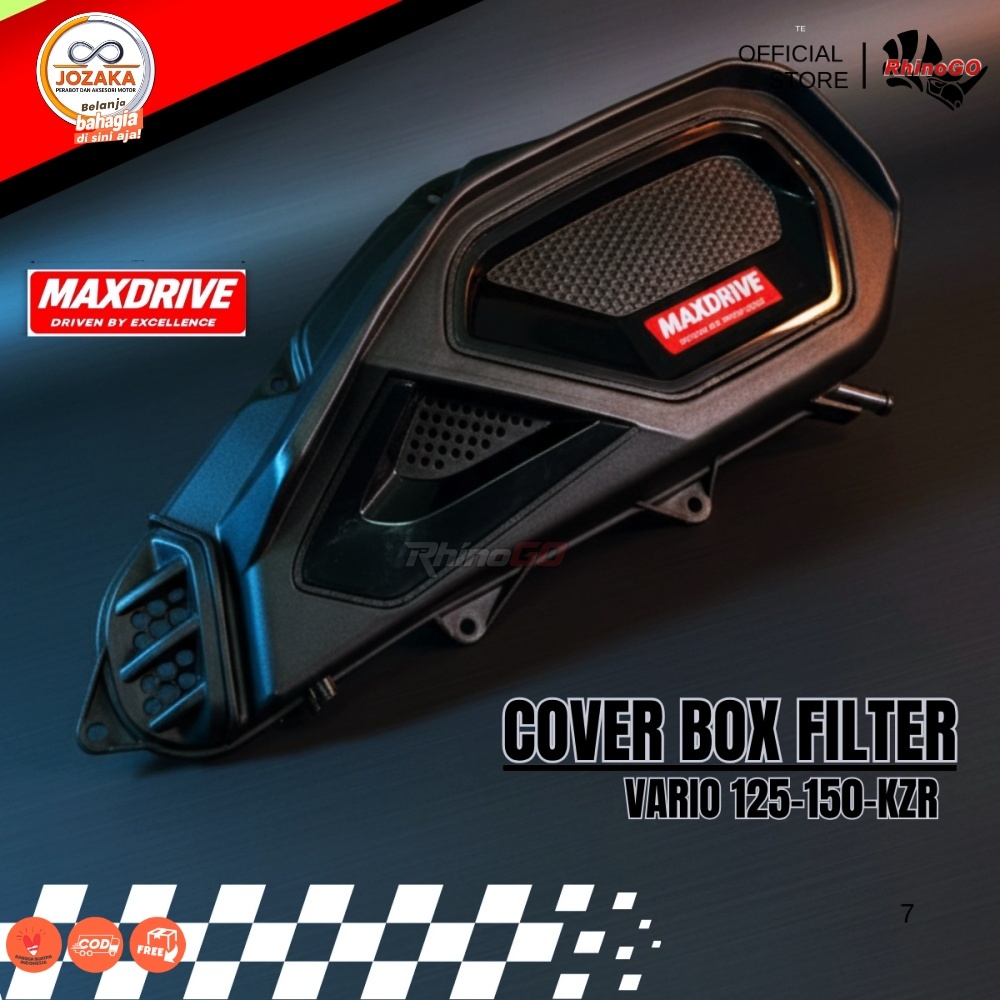 MAXDRIVE Cover Box กรองอากาศ Vario 125 150 Fi RhinoGo Racing & Techno