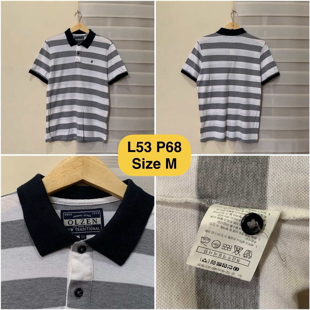 เสื้อโปโลลายทาง Olzen ดั้งเดิม