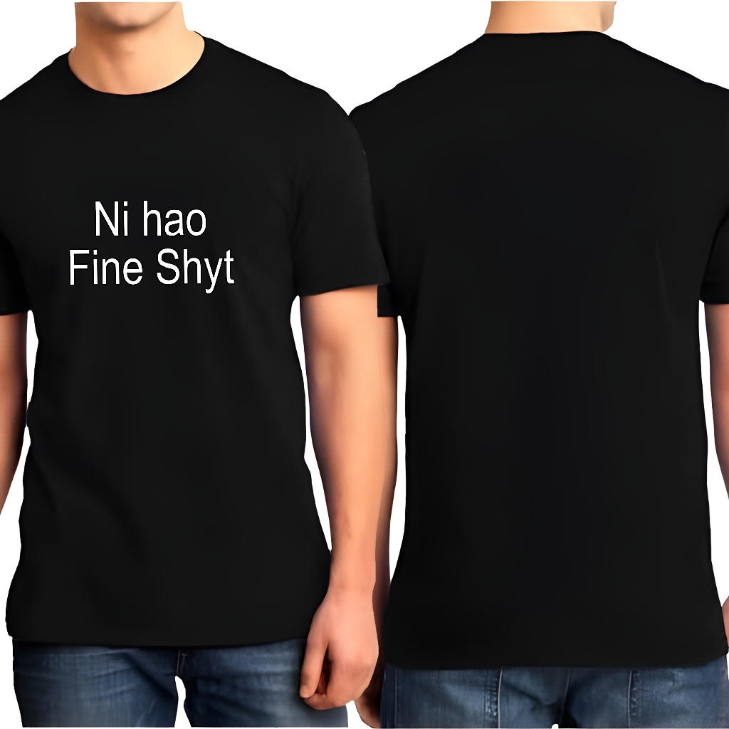 SUNOPY - เสื้อยืด FineShyt - Nihao Finesweet - Unisex - 24s Cotton Combed - เสื้อยืด DTF