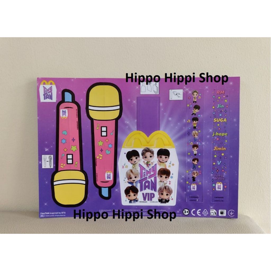 [ใหม่] อุปกรณ์เสริม Happy Meal Mcd Mcdonalld Tiny Tan BTS 2025 RM Jung Kook Suga V Jhope Jin Jimin T