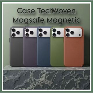 TechWoven Case For Iphone 17 Pro / 17 Pro max Magsafe Magnetic Phone Woven Tech Cloth Pattern Protective Hard Cover Casing