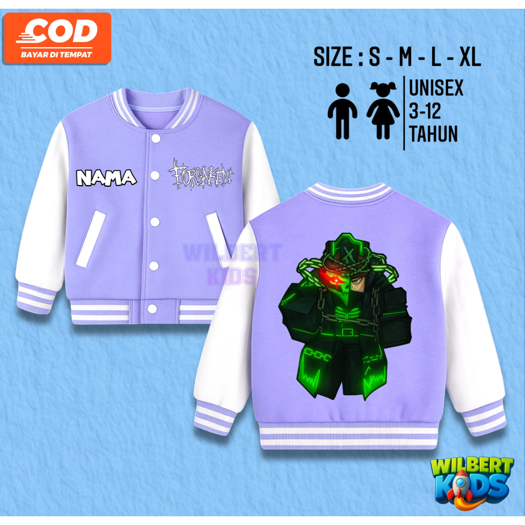 Forsaken Kids Varsity Jacket 1x1x1x1 Hacklord Shedletsky Roblox / Kids Varsity Jacket Custom Name