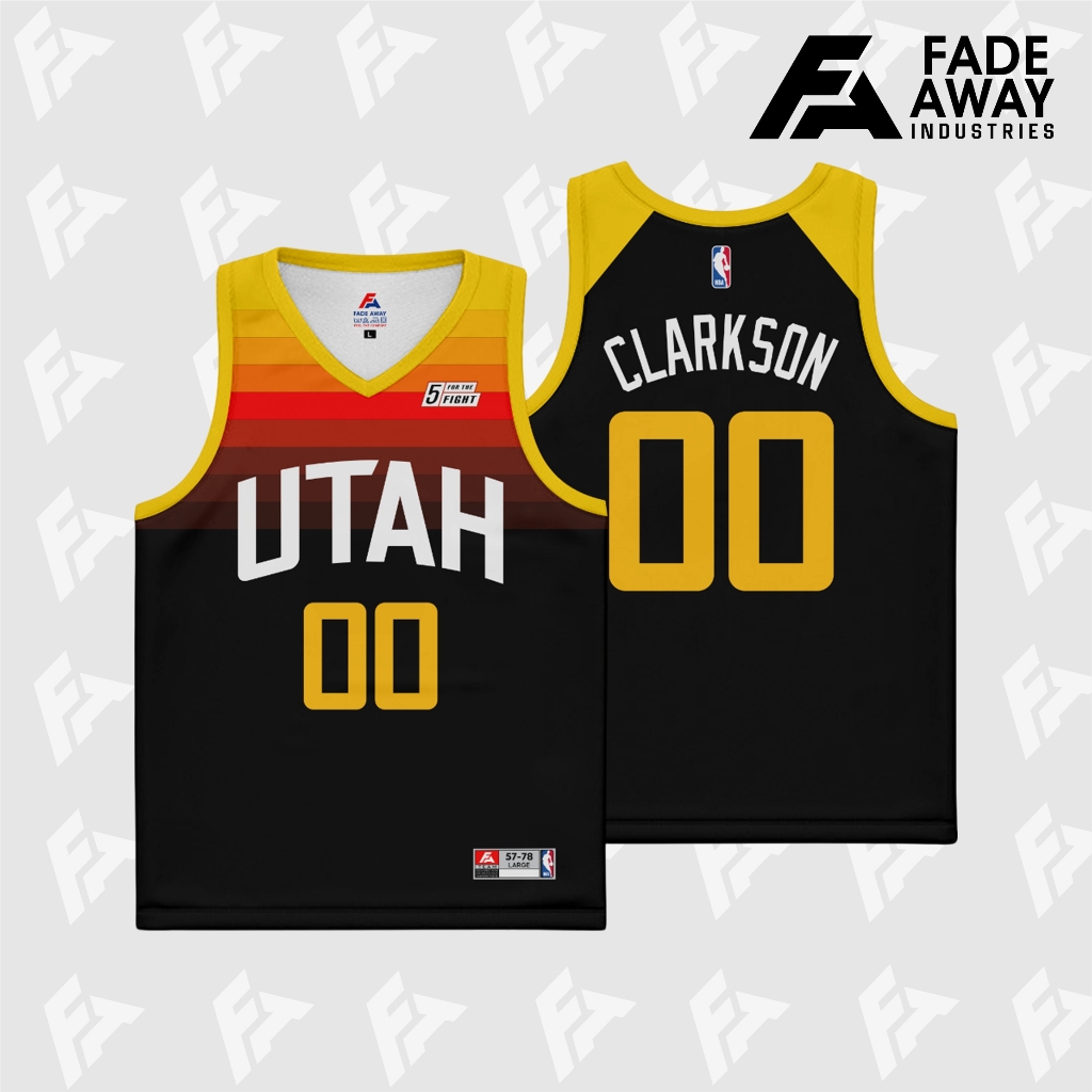 CLARKSON 00 UTAH BLACK BASKETBALL JERSEY