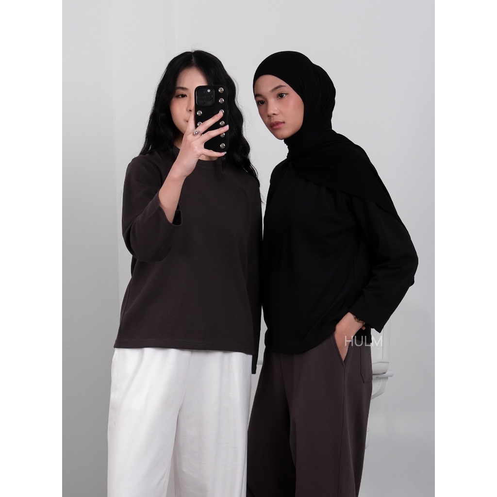 HULM - เสื้อยืดแขนยาว Miles Modal | เสื้อยืดแขนยาวผู้หญิง Modal