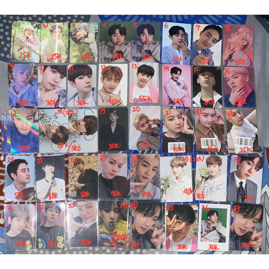 Photocard exo chanyeol baekhyun kยองซู