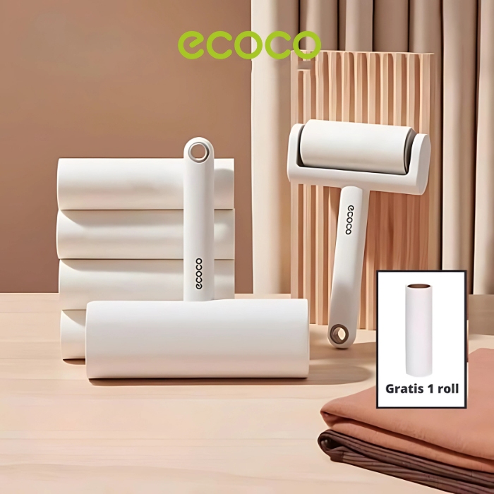 ECOCO กาวติดฝุ่น - ลูกกลิ้งทําความสะอาดเสื้อผ้า น้ํายาทําความสะอาดผม น้ํายาทําความสะอาดพรม
