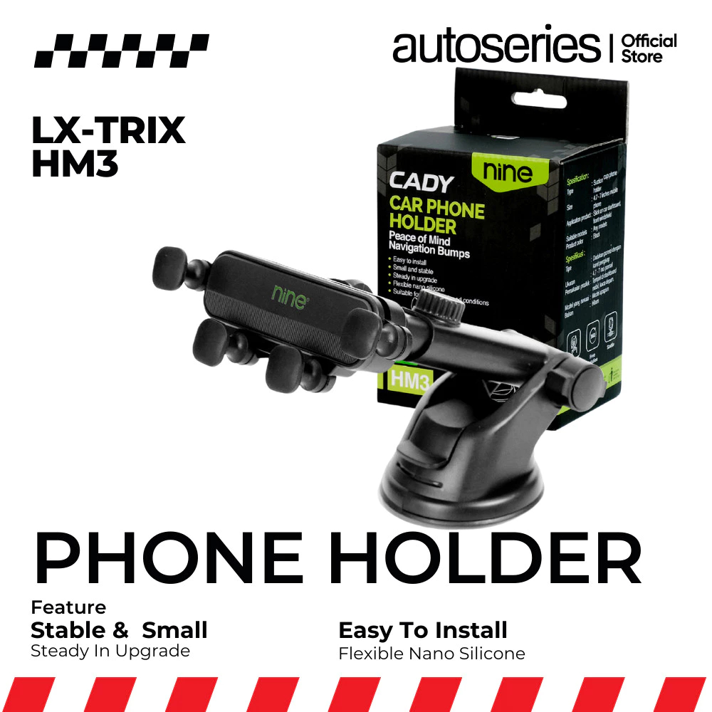 HP CADY ที่วางโทรศัพท์ล็อคแบบดูดหมุนได้ 360 สากล° แผงหน้าปัดรถยนต์ HM3 - AUTOSBY