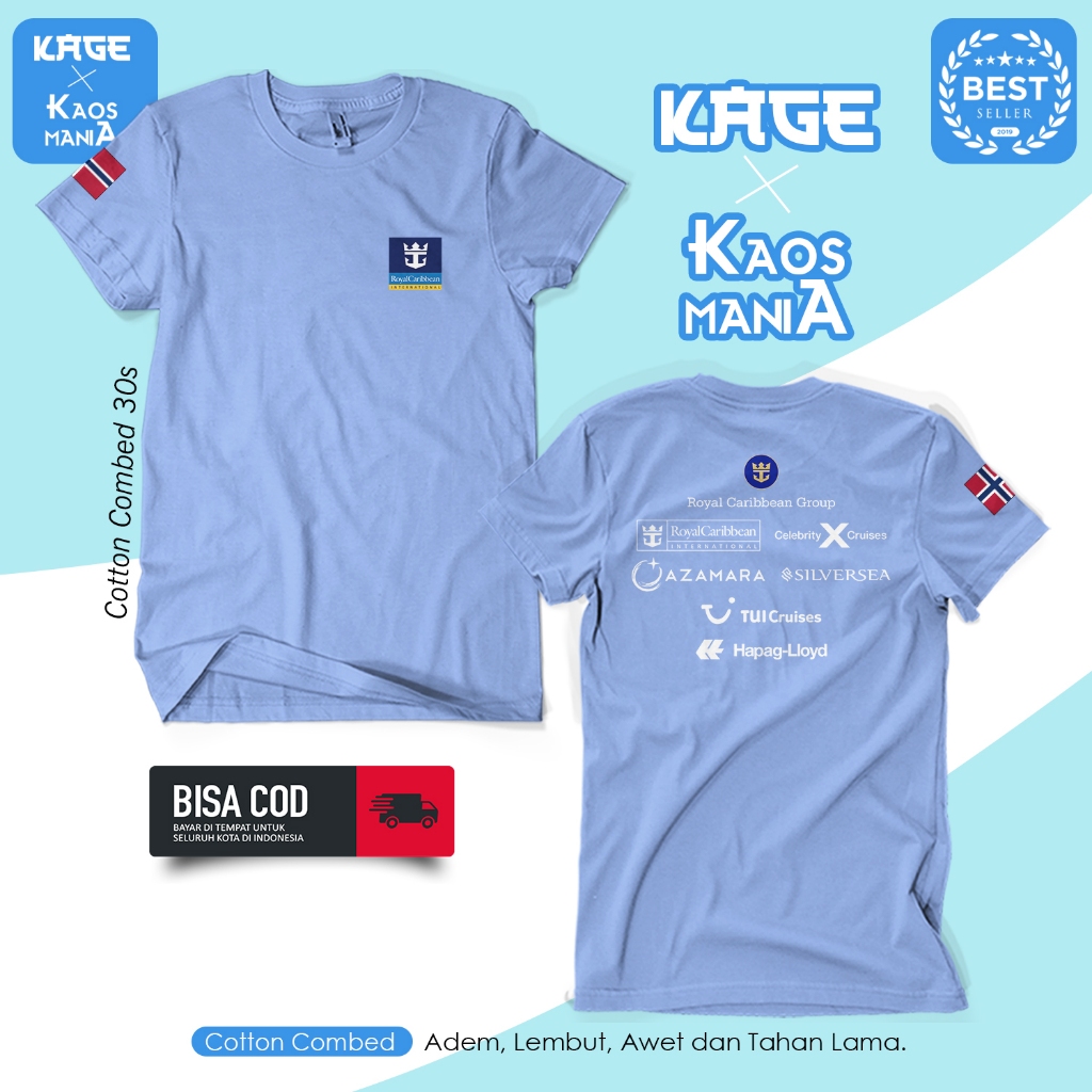 ROYAL CARIBBEAN GROUP CRUISIVE LINE Mens Distro เสื้อยืด - Cruise Ship Group เสื้อ KAGE เสื้อยืด
