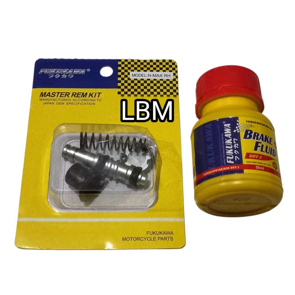 FUKUKAWA NMAX 155 ชุดซีลเบรก RH (FRONT/RIGHT) เบรกแข็ง MASTER SEAL NMAX 2DP PLUS 50ML BRAKE FLUID