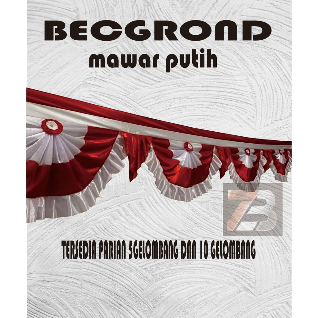 MAWAR WHITE ROSE BACKGROUND FLAG