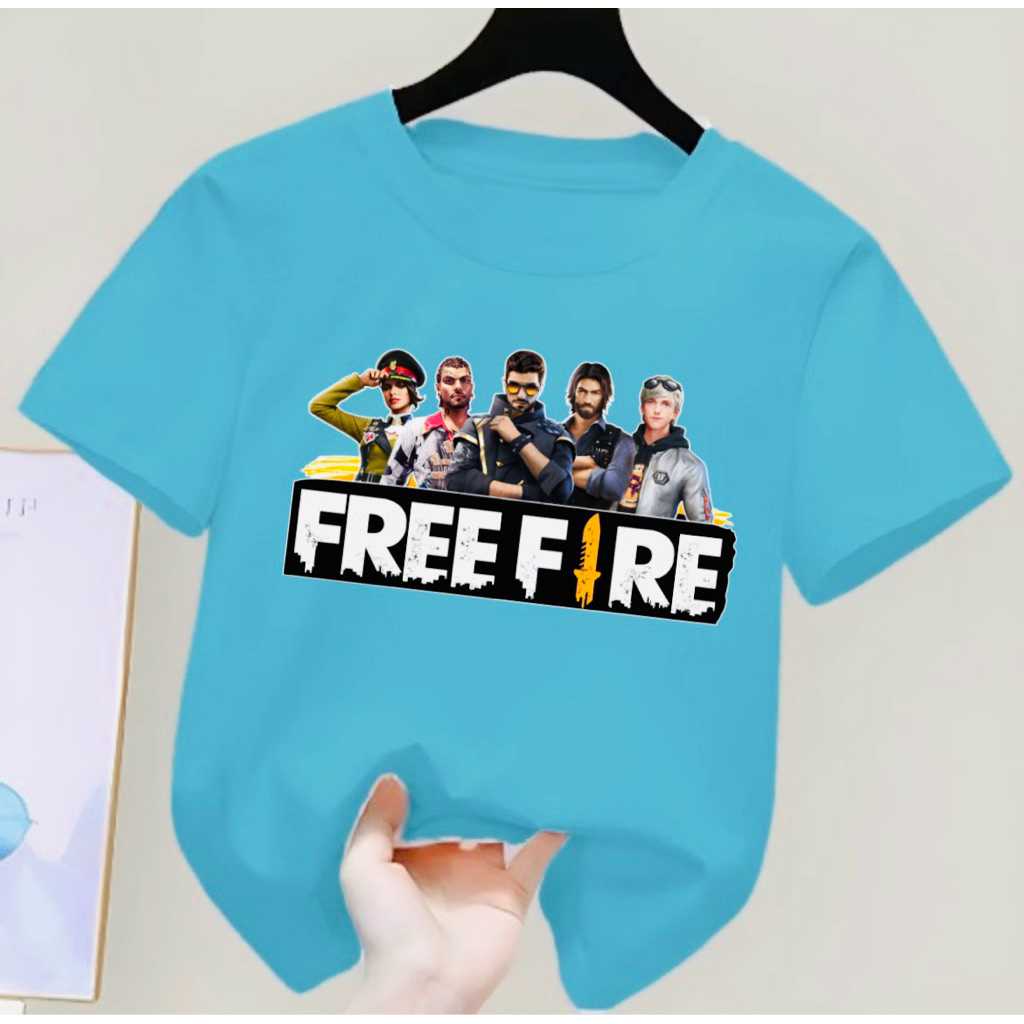 เสื้อยืด FreeFire Motif สําหรับเด็กผู้ชาย 2-10 ปี