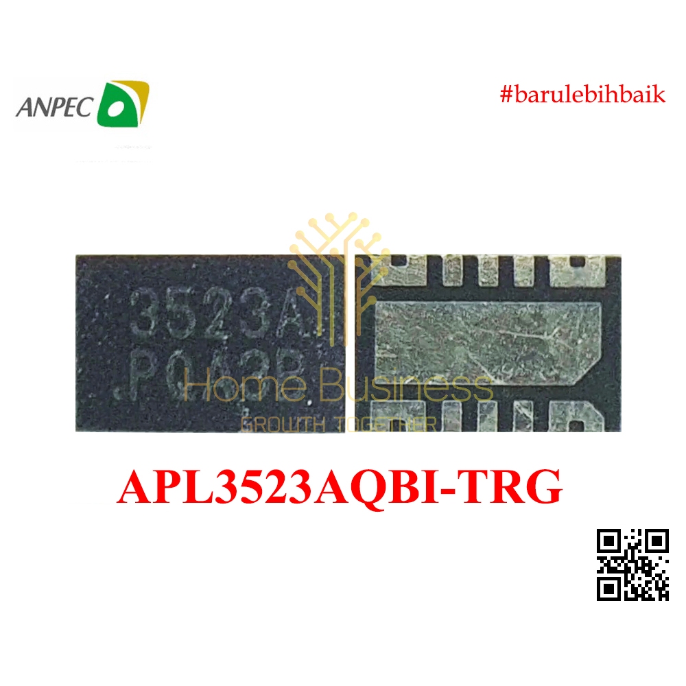 IC APL3523AQBI-TRG APL3523A APL3523 A A APL 3523A APL 3523 A | สวิตช์จ่ายไฟ MOSFET คู่ QFN-14