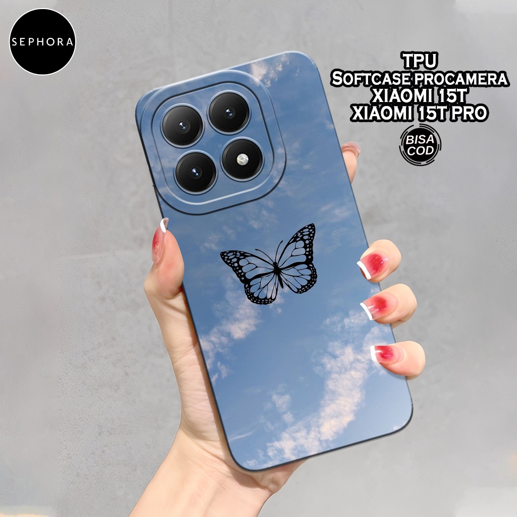 เคส HP ล่าสุด Xiaomi 15T/15T Pro 2025 - เคสแฟชั่นผีเสื้อ - Xiaomi 15T/15T Pro Softcase - เคสกล้อง Pr